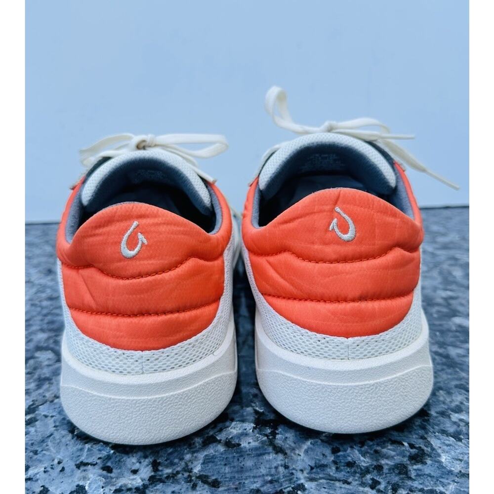Olukai Punini White Orange Sneakers Mens Size 8 - Picture 13 of 14